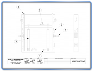 Broom Model 26-46 Mounting Frame Schematic