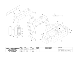 Huey's Welding Broom Model 900 Standard Schematic - Huey's Welding, Inc.