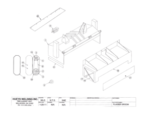 Huey's Welding Broom Model Plasser Standard Schematic