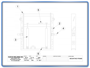 Plow Model 26-46 Mounting Frame Schematic
